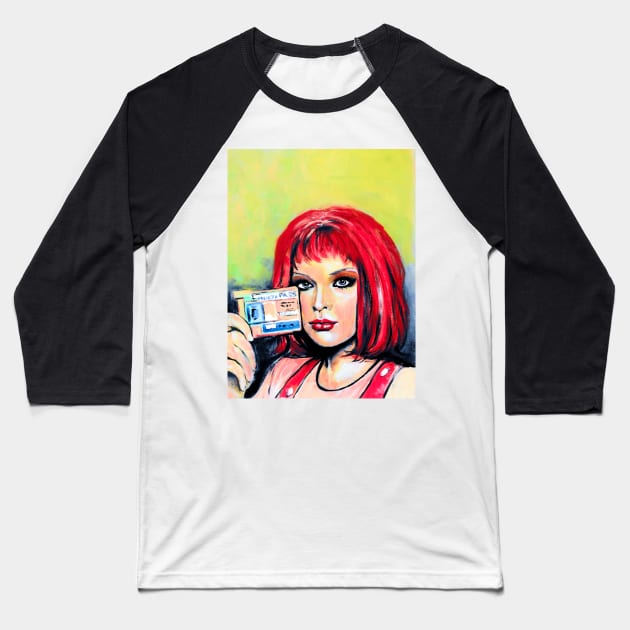 Leeloo Dallas Baseball T-Shirt by Svetlana Pelin